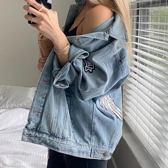 Oversized jean jacket size M - Picture 2 of 5